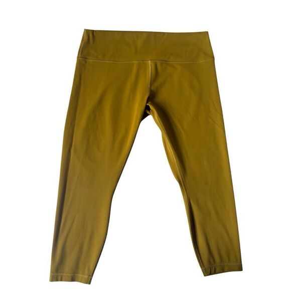 Lululemon Wunder Train High Rise Tight 24.5” Size 20 Cropped Leggings Gold Spice - Picture 1 of 8